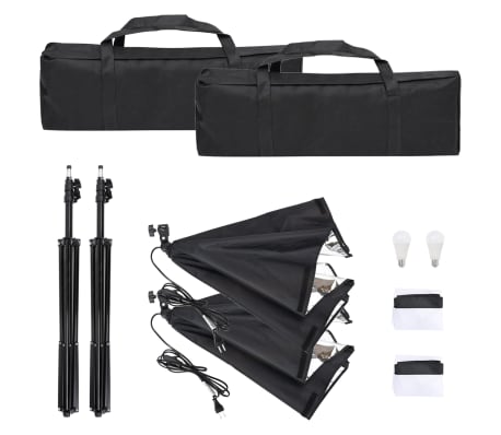 vidaXL Lámparas de estudio profesional 2 unidades 40x60 cm