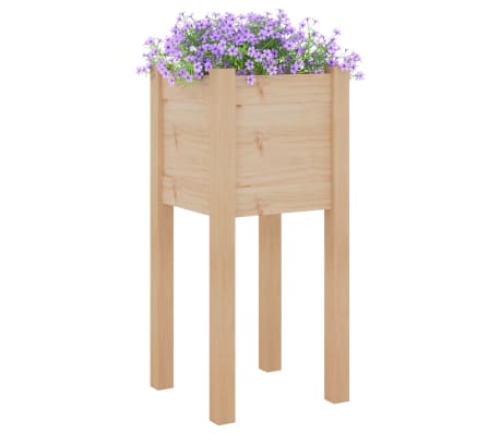 vidaXL Jardineras 2 uds madera maciza de pino 31x31x70 cm