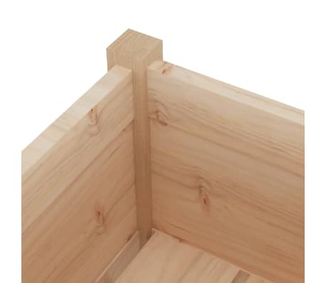 vidaXL Jardineras 2 uds madera maciza de pino 31x31x70 cm