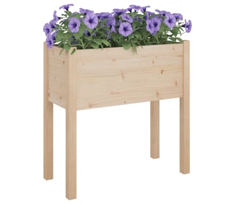 vidaXL Jardineras 2 uds madera maciza de pino 70x31x70 cm