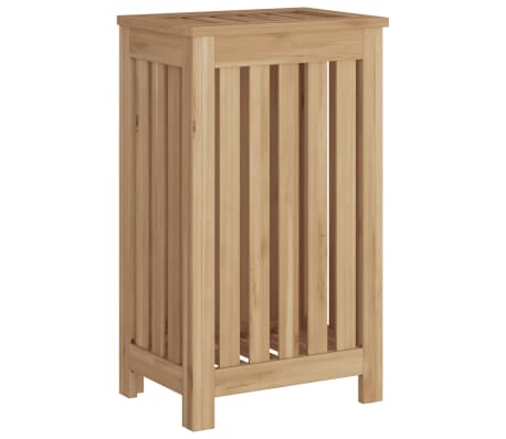 vidaXL Cesto de la ropa sucia madera maciza de teca 35x25x60 cm