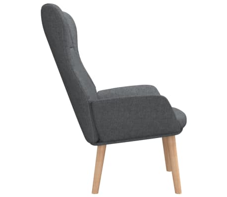 vidaXL Sillón de relax de tela gris oscuro