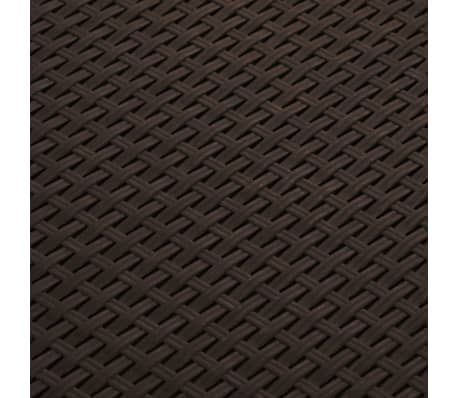 vidaXL Caja de almacenaje de jardín ratán PP marrón 60x54x41 cm