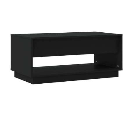 vidaXL Mesa de centro madera contrachapada negro 102,5x55x44 cm