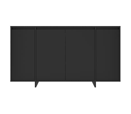 vidaXL Aparador de madera contrachapada negro 135x41x75 cm