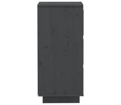 vidaXL Aparador 2 uds madera maciza de pino gris 32x34x75 cm