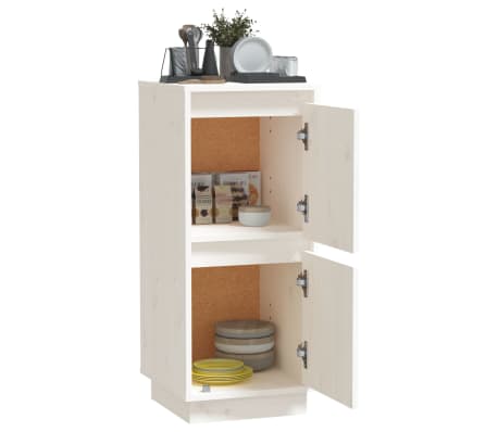 vidaXL Buffet Blanc 31,5x34x75 cm Bois massif de pin