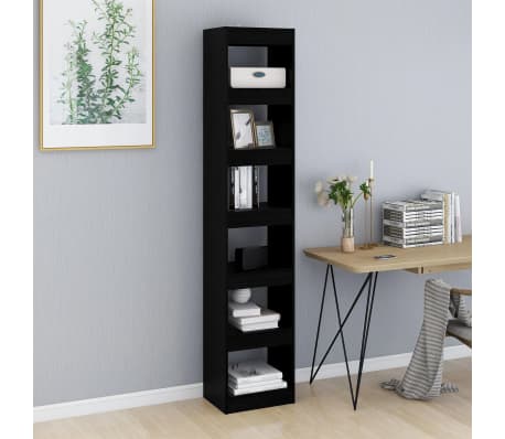 vidaXL Bibliothèque/Cloison de séparation Noir 40x30x198 cm