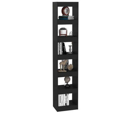 vidaXL Bibliothèque/Cloison de séparation Noir 40x30x198 cm