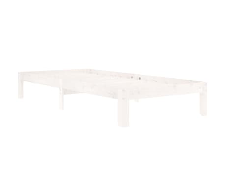 vidaXL Estructura de cama sin colchón madera de pino blanca 90x200 cm