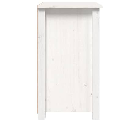 vidaXL Mesita de noche madera maciza de pino blanco 40x35x61,5 cm