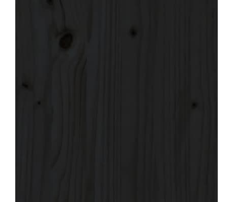 vidaXL Cabecero de cama madera maciza de pino negro 186x4x100 cm