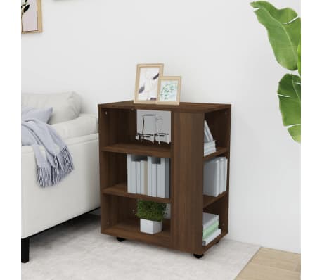 vidaXL Armario con ruedas madera contrachapada roble marrón 60x35x75cm