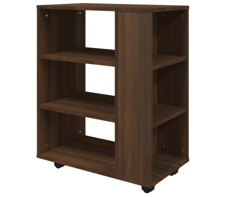 vidaXL Armario con ruedas madera contrachapada roble marrón 60x35x75cm
