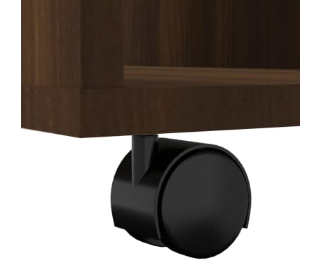 vidaXL Armario con ruedas madera contrachapada roble marrón 60x35x75cm