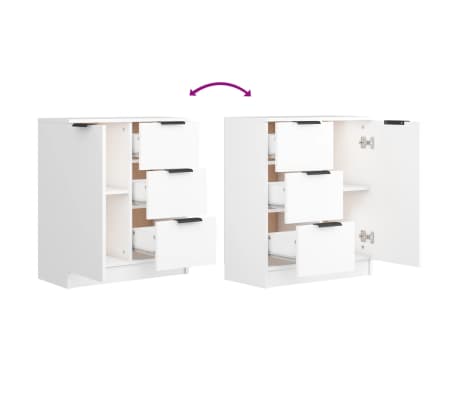 vidaXL Buffet Blanc 60x30x70 cm Bois d'ingénierie