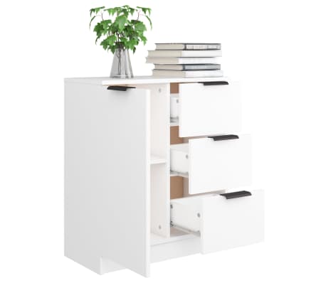 vidaXL Buffet Blanc 60x30x70 cm Bois d'ingénierie