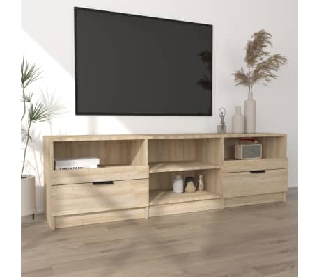 vidaXL Mueble de TV madera contrachapada roble Sonoma 150x33,5x45 cm