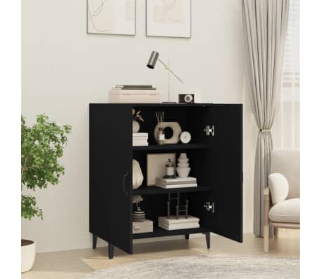 vidaXL Buffet Noir 70x34x90 cm Bois d'ingénierie