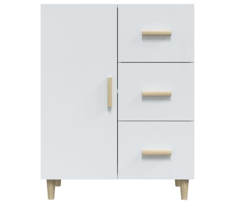 vidaXL Aparador de madera contrachapada blanco brillante 69,5x34x90 cm
