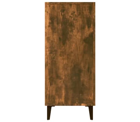 vidaXL Aparador de madera de ingeniería roble ahumado 90x34x80 cm