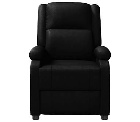 vidaXL Sillón de masaje de cuero sintético negro