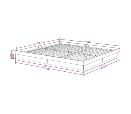 vidaXL Estructura de cama sin colchón madera maciza blanco 200x200 cm