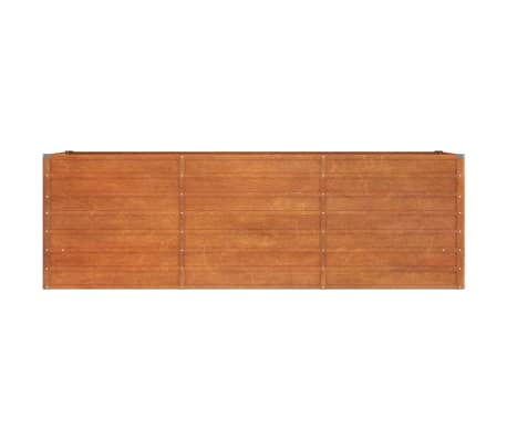 vidaXL Arriate oxidado de acero corten 240x80x77 cm