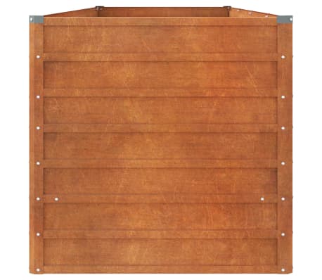vidaXL Arriate oxidado de acero corten 320x80x77 cm