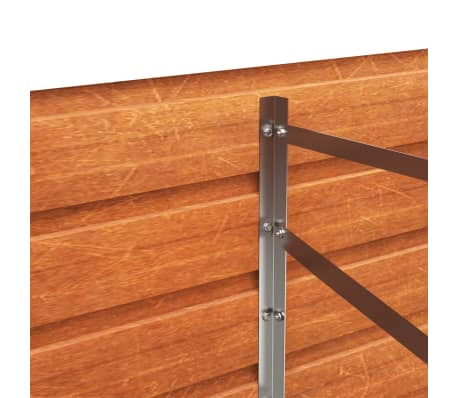 vidaXL Arriate oxidado de acero corten 320x80x77 cm