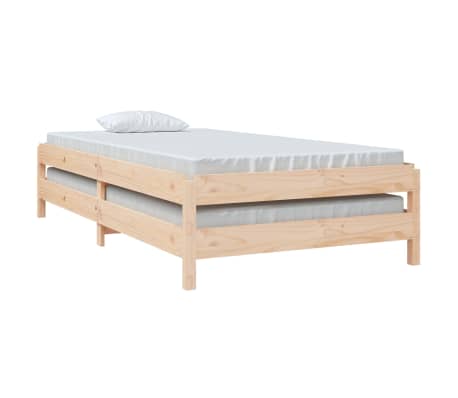 vidaXL Cama apilable de madera pino maciza 100x200 cm