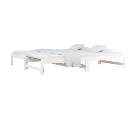vidaXL Sofá cama extraíble sin colchón blanco 2x(90x190) cm