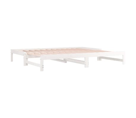 vidaXL Sofá cama extraíble sin colchón blanco 2x(90x190) cm