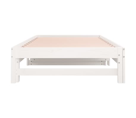 vidaXL Sofá cama extraíble sin colchón blanco 2x(90x190) cm