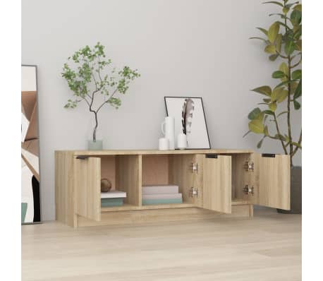 vidaXL Mueble de TV madera contrachapada roble Sonoma 102x35x36,5 cm