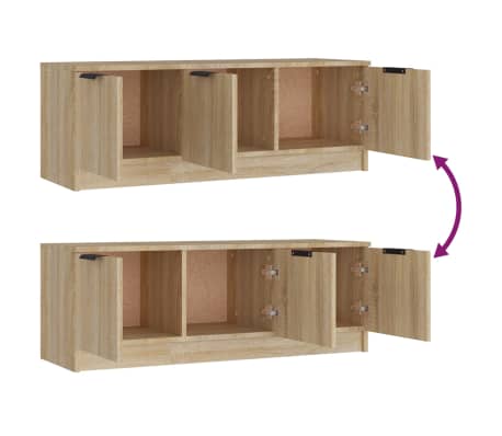 vidaXL Mueble de TV madera contrachapada roble Sonoma 102x35x36,5 cm