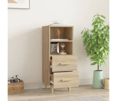 vidaXL Buffet Chêne Sonoma 34,5x34x90 cm Contreplaqué