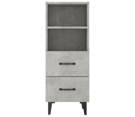 vidaXL Aparador de madera contrachapada gris hormigón 34,5x34x90 cm