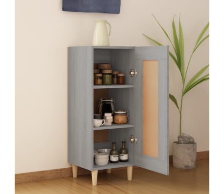 vidaXL Aparador madera de ingeniería gris Sonoma 34,5x34x90 cm