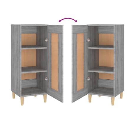 vidaXL Aparador madera de ingeniería gris Sonoma 34,5x34x90 cm