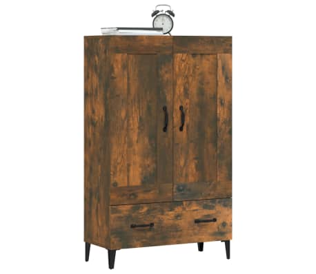 vidaXL Aparador de madera contrachapada roble ahumado 70x31x115 cm