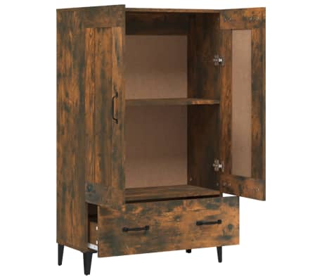 vidaXL Aparador de madera contrachapada roble ahumado 70x31x115 cm