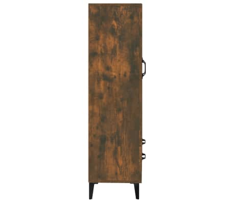 vidaXL Aparador de madera contrachapada roble ahumado 70x31x115 cm