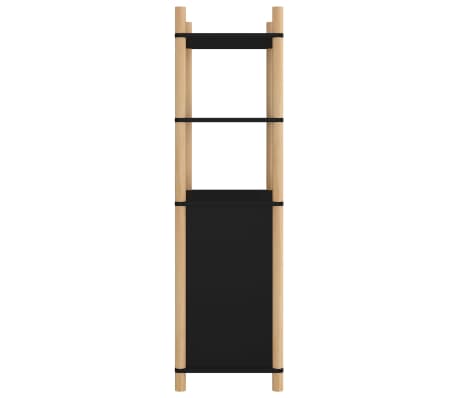 vidaXL Aparador alto madera contrachapada negro 60x40x141 cm