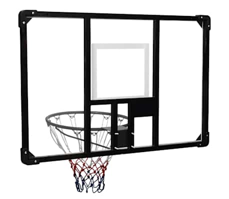vidaXL Panneau de basket-ball Transparent 106x69x3 cm Polycarbonate