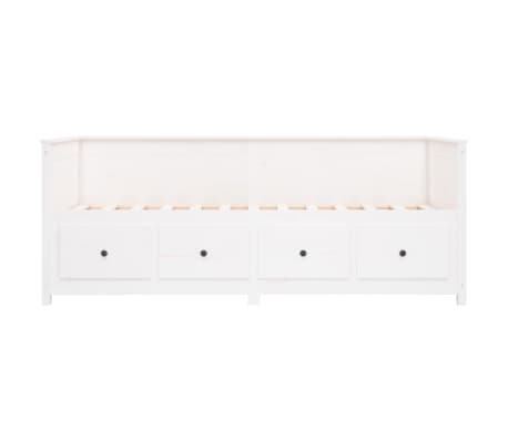 vidaXL Diván sin colchón blanco 100x200 cm madera maciza de pino