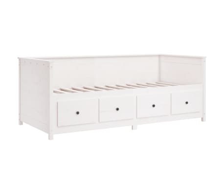 vidaXL Diván sin colchón blanco 100x200 cm madera maciza de pino