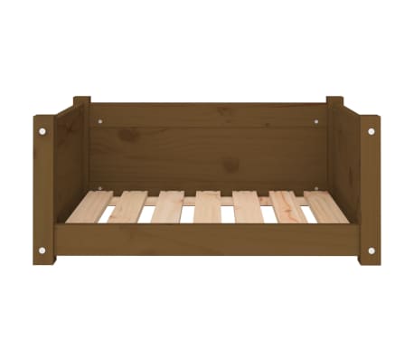 vidaXL Lit pour chien Marron miel 65,5x50,5x28 cm Bois de pin solide