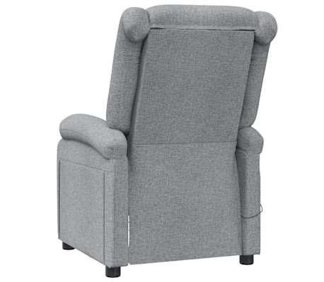 vidaXL Sillón de masaje tela gris claro