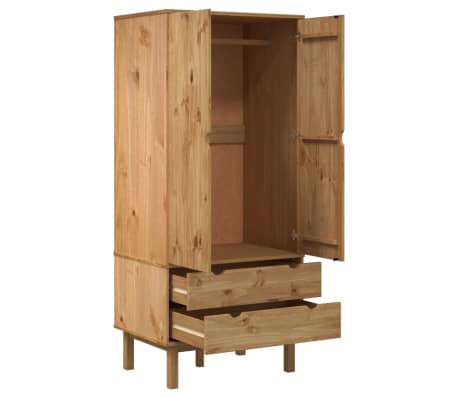vidaXL Armario OTTA madera maciza pino 76,5x53x172 cm
